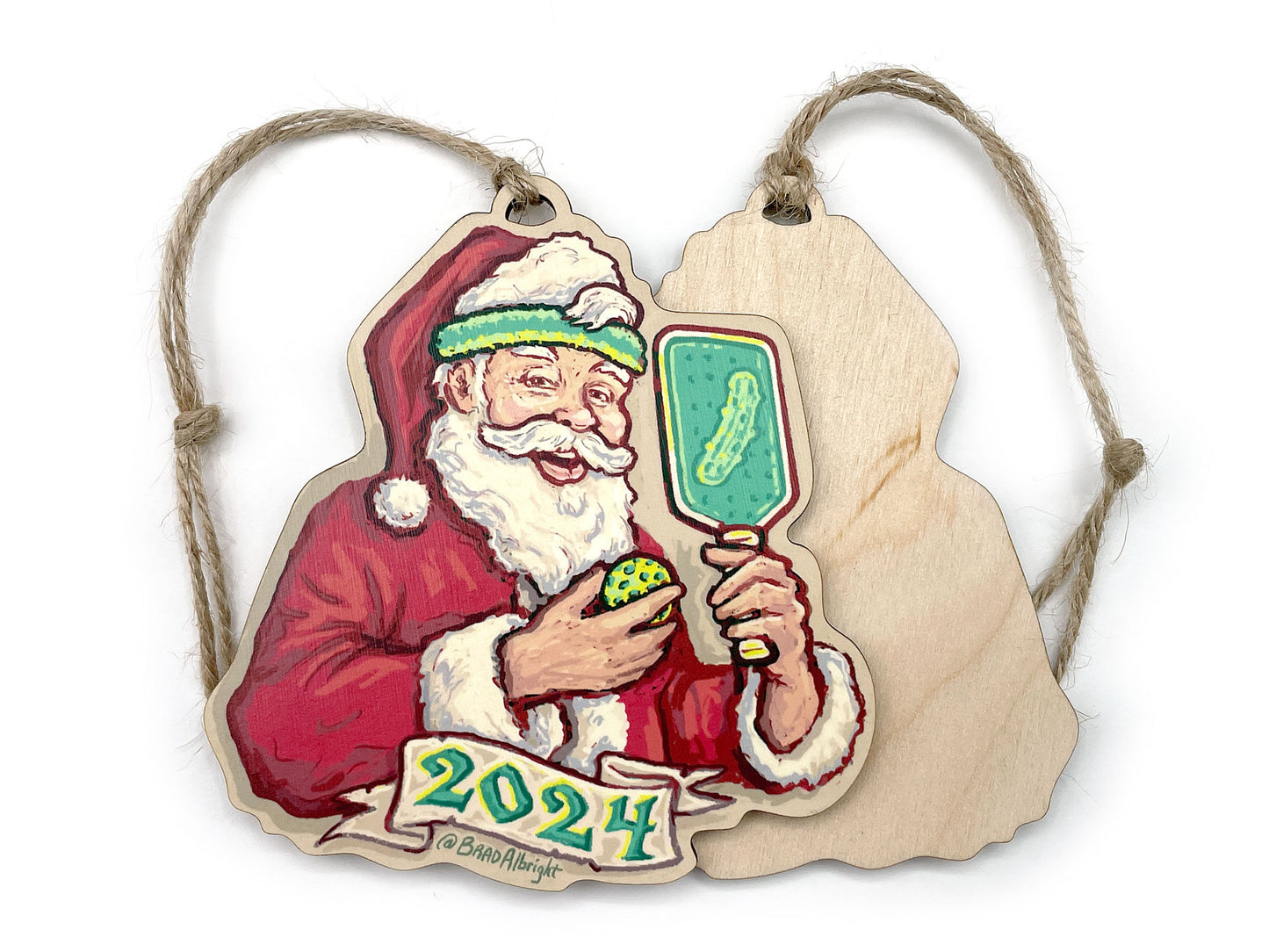 Pickleball Santa Claus 2024 Ornament