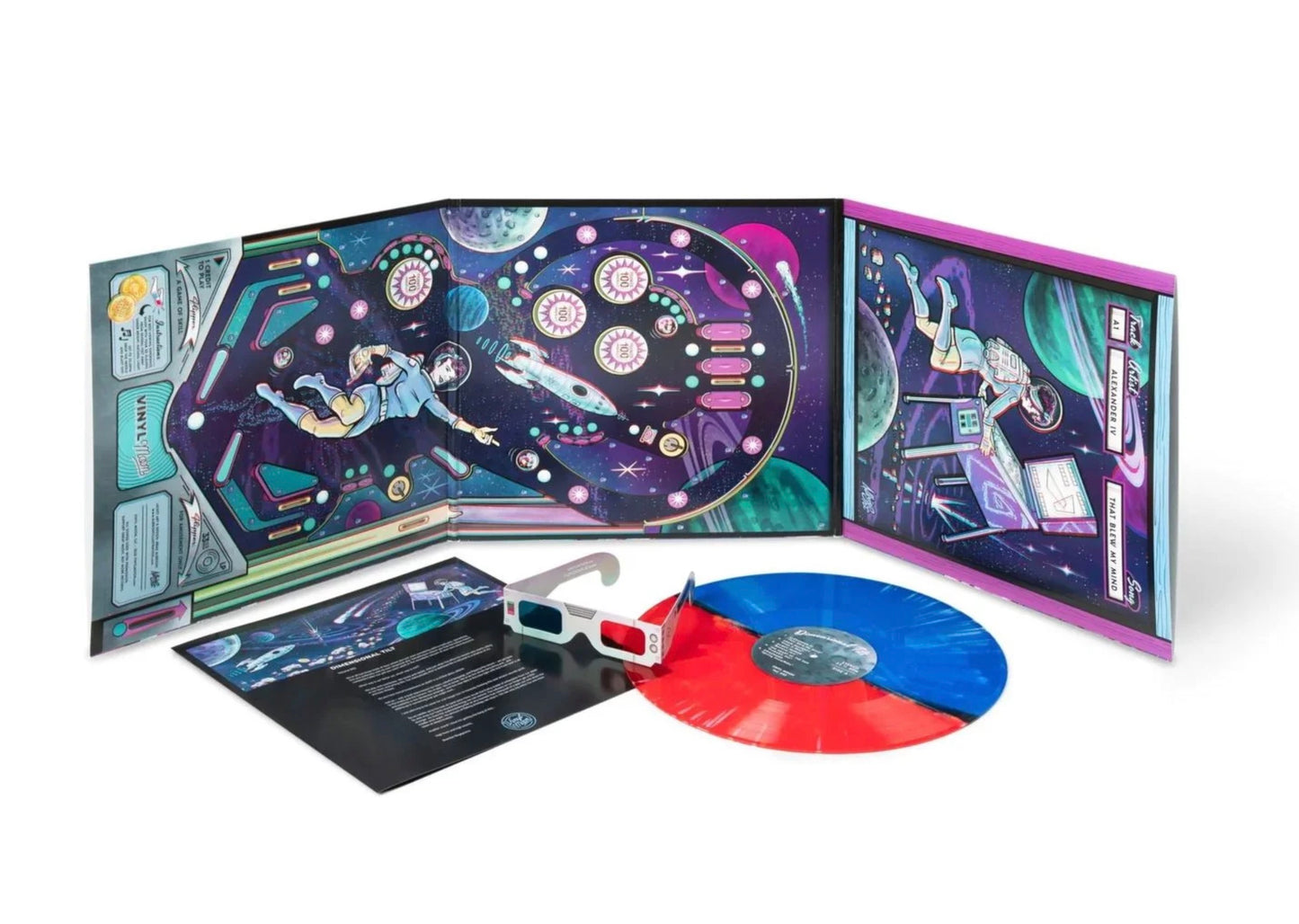 Vinyl Moon Vol 92: Dimensional Tilt - Brad Albright Signed VIP edition - Deluxe Trifold LP with 3D Glasses