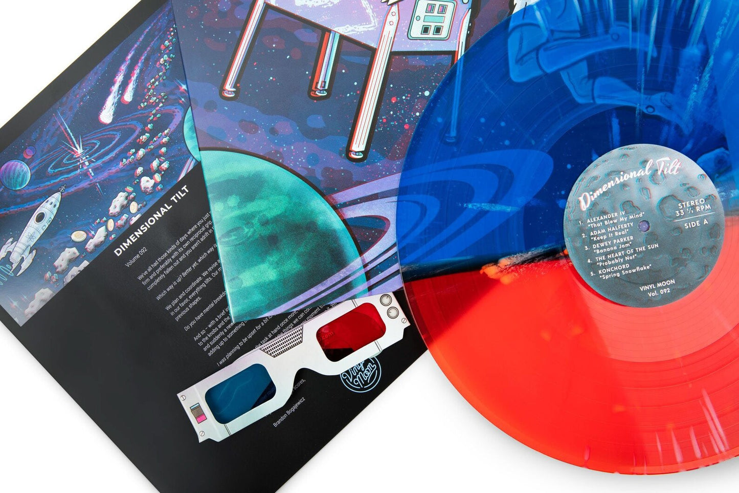 Vinyl Moon Vol 92: Dimensional Tilt - Brad Albright Signed VIP edition - Deluxe Trifold LP with 3D Glasses