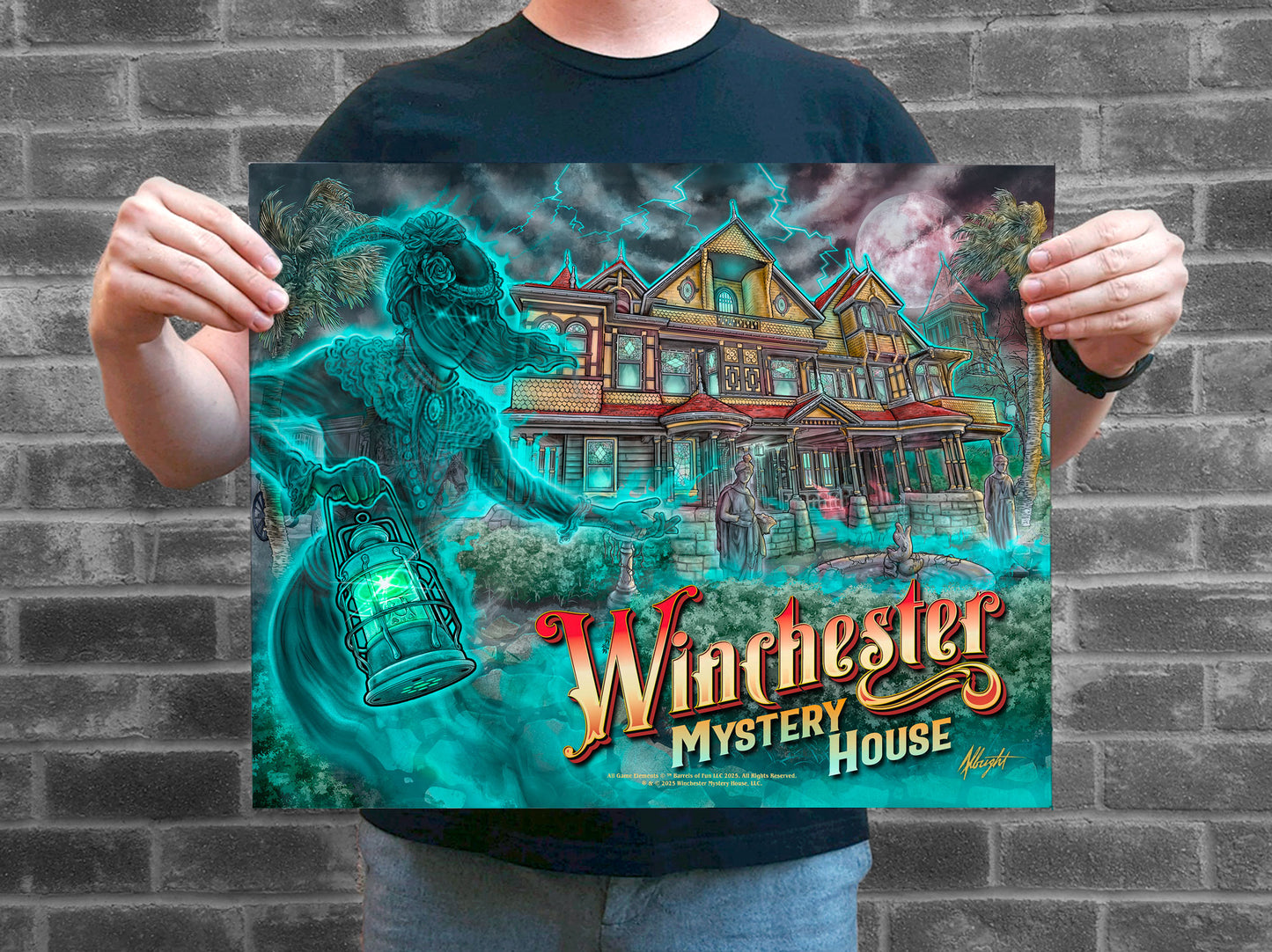 Winchester Mystery House Pinball - Artist Edition 3D Poster