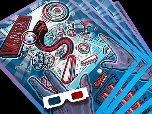 Stern Pinball 3D Poster with Glasses - Artist Proof