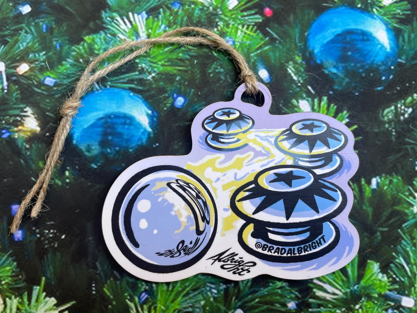 Pinball Pop Bumpers Christmas Ornament