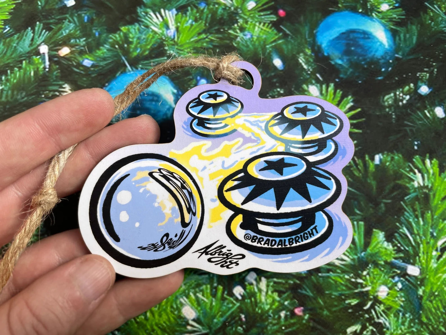 Pinball Pop Bumpers Christmas Ornament