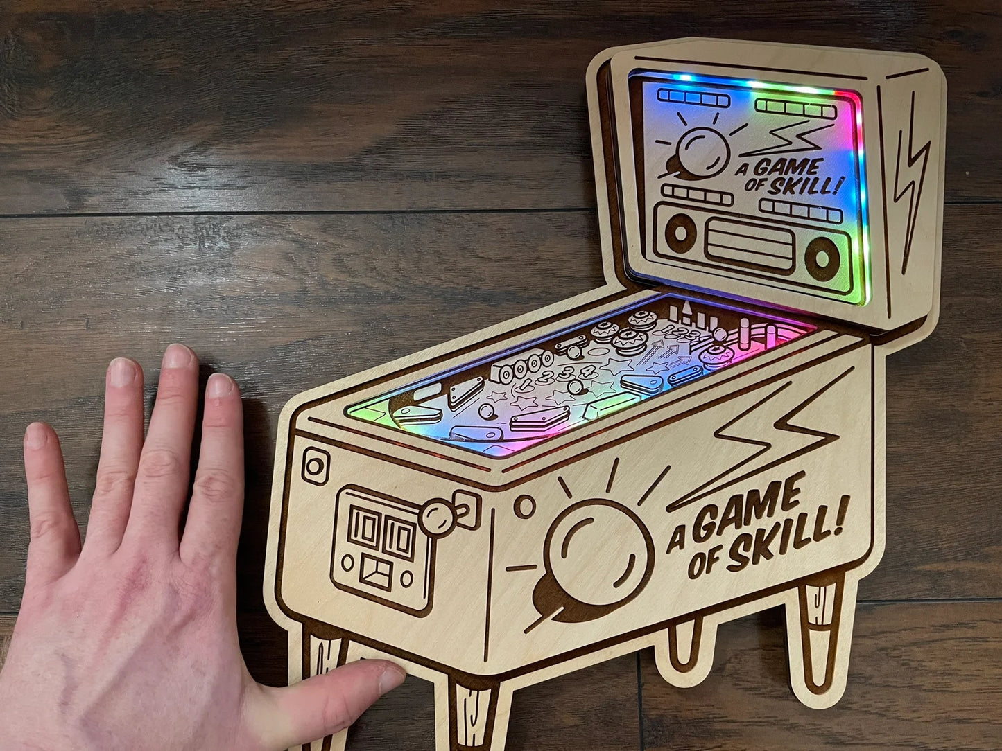 A Game of Skill - Retro Pinball Light Up Wall Art