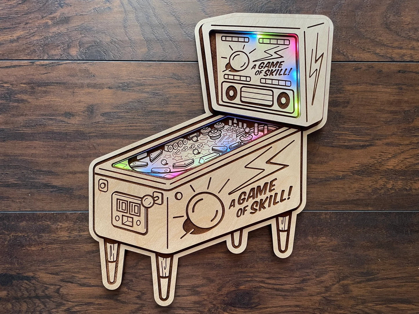 A Game of Skill - Retro Pinball Light Up Wall Art