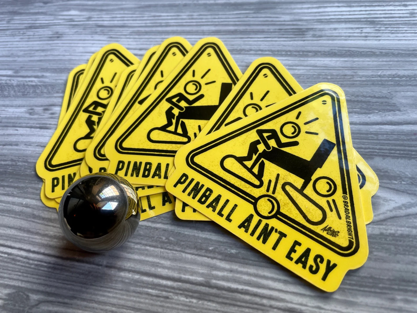 Pinball Ain't Easy Stickers & Magnets