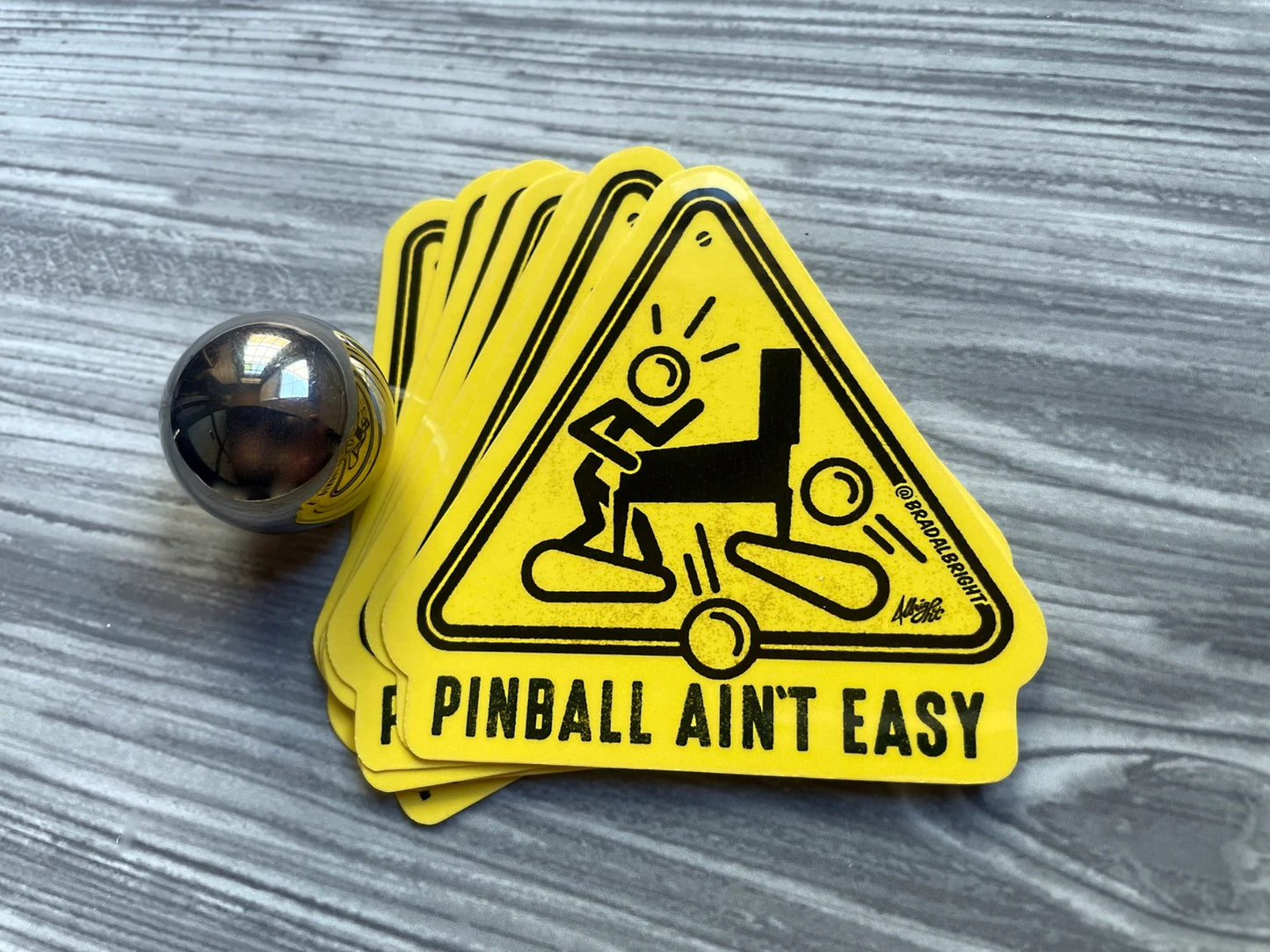 Pinball Ain't Easy Stickers & Magnets