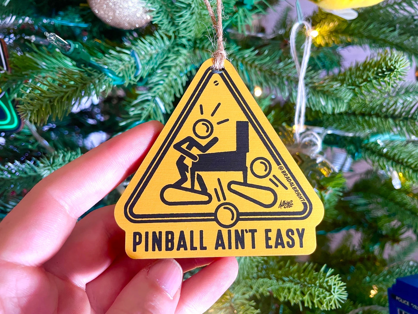 Pinball Ain't Easy Christmas Ornament