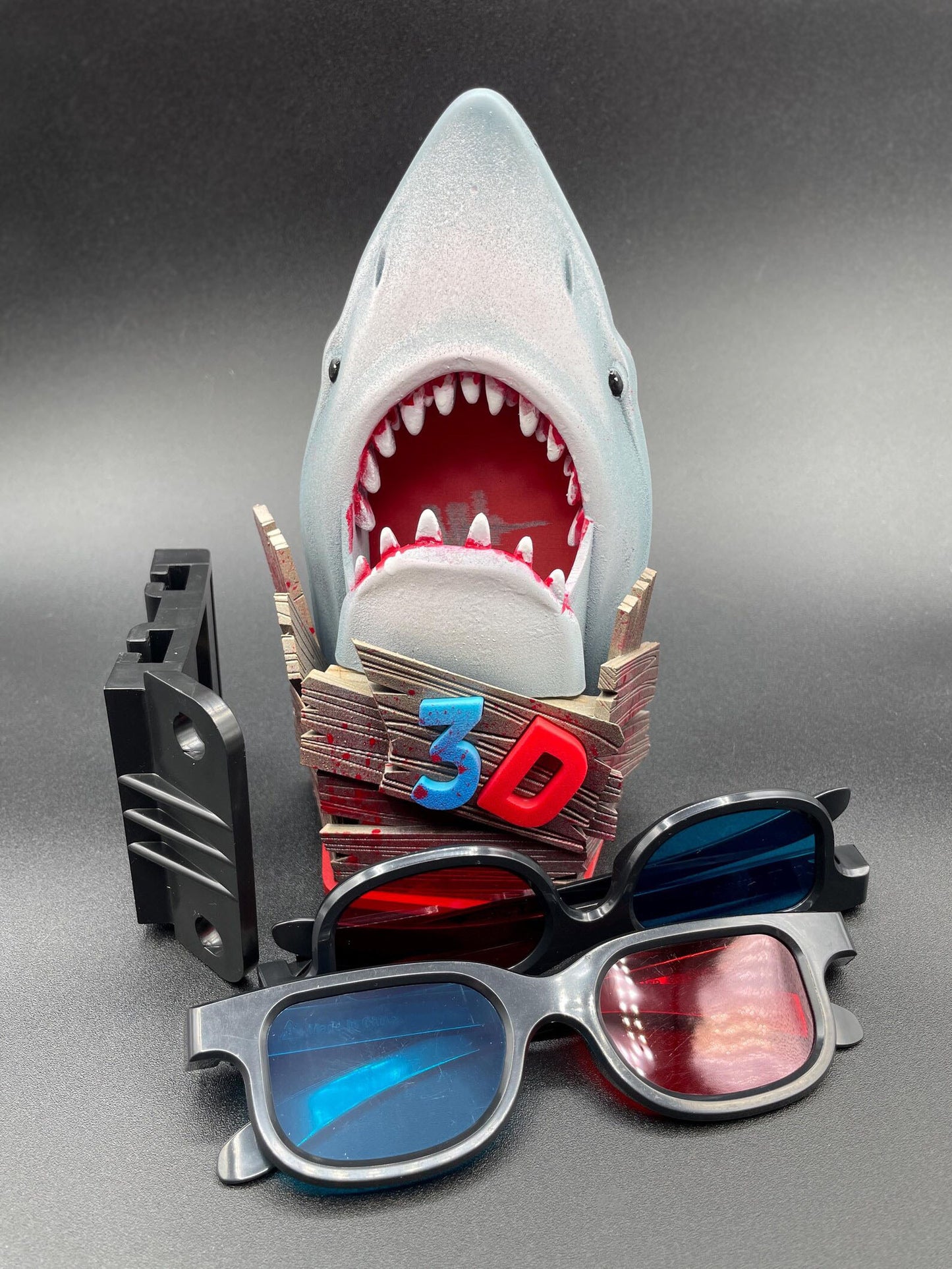 *JAWS Pinball Mod - "The Shark Eats The Glasses!" 3D Glasses Holder