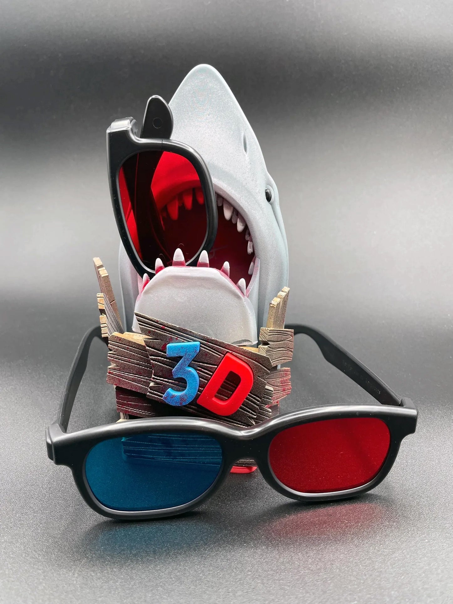 *JAWS Pinball Mod - "The Shark Eats The Glasses!" 3D Glasses Holder