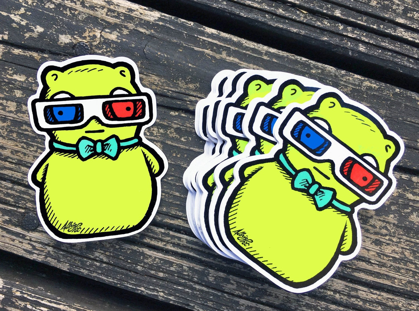 Kuchi Kopi With 3D Glasses - Sticker Decal - FREE US SHIPPING