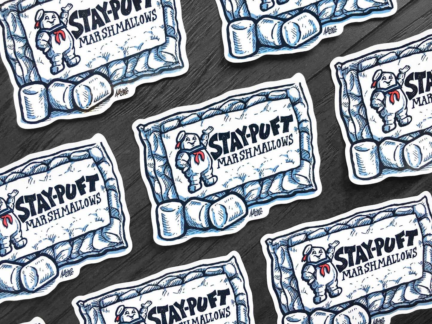 Stay-Puft Marshmallows - Waterproof Sticker Decal - FREE US SHIPPING