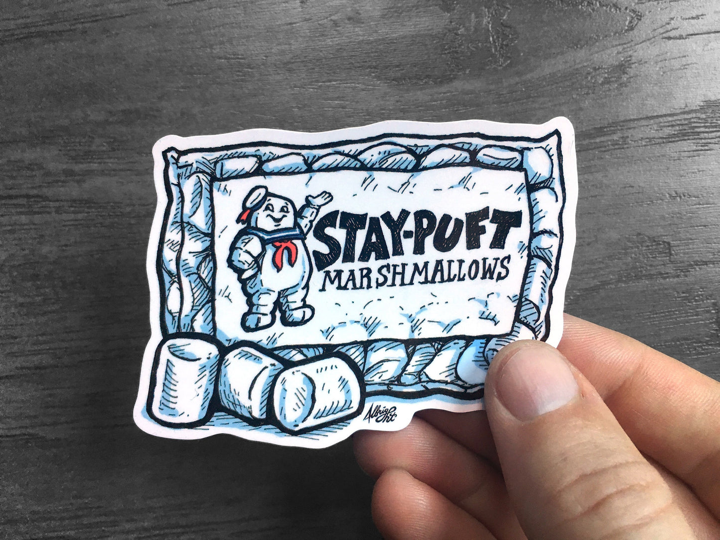 Stay-Puft Marshmallows - Waterproof Sticker Decal - FREE US SHIPPING