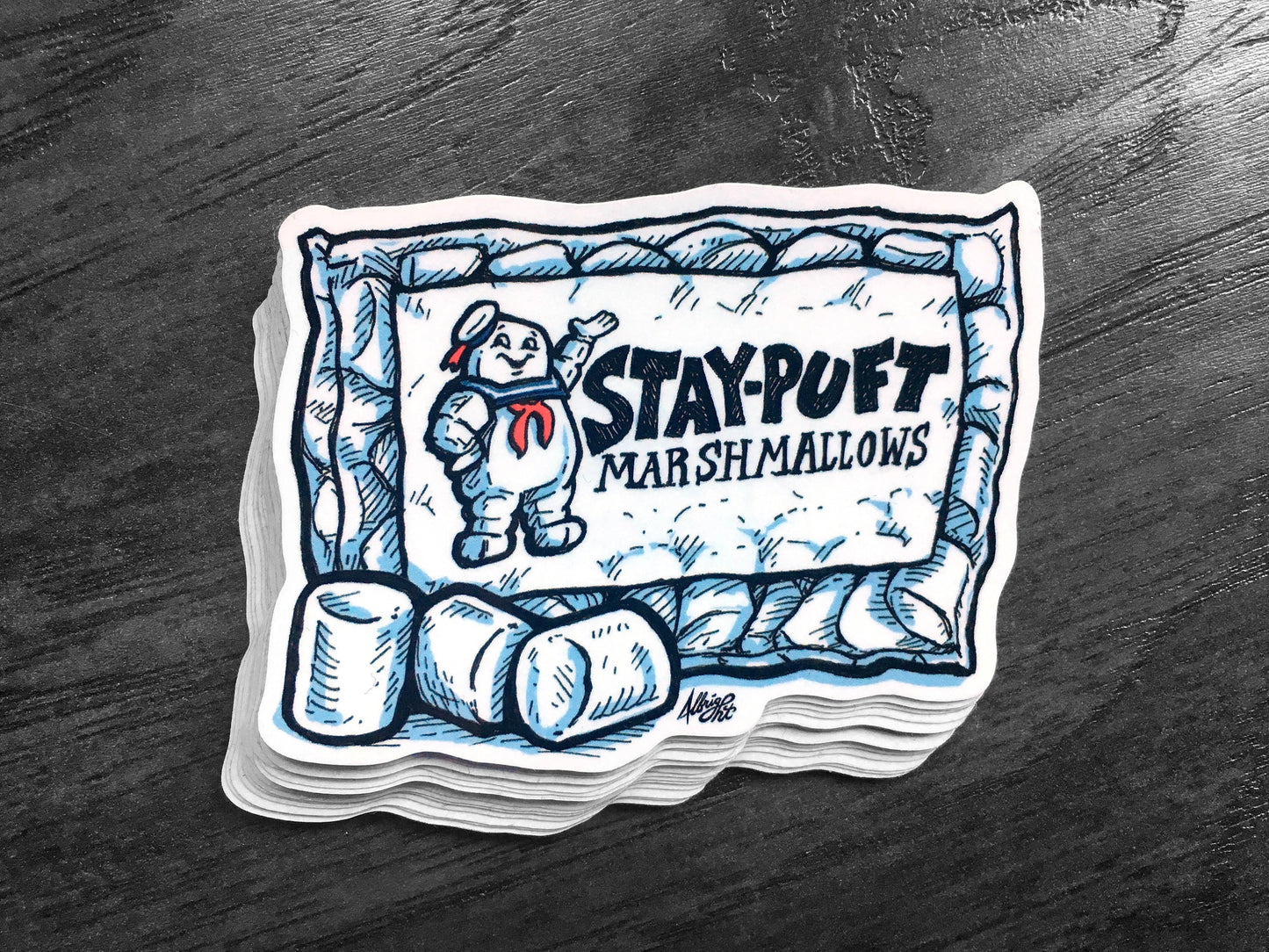 Stay-Puft Marshmallows - Waterproof Sticker Decal - FREE US SHIPPING