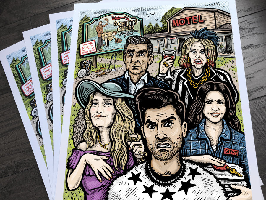 Welcome to Schitt's Creek - Limited Edition Illustrated Poster - Signed by the Artist