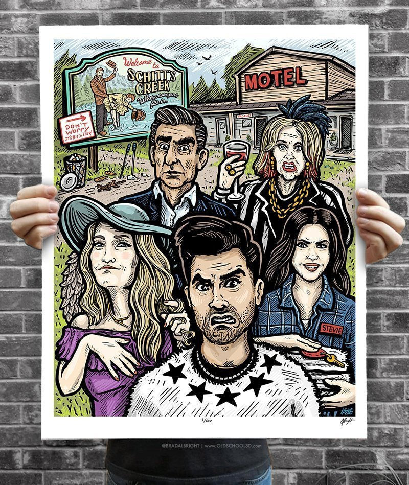 Welcome to Schitt's Creek - Limited Edition Illustrated Poster - Signed by the Artist