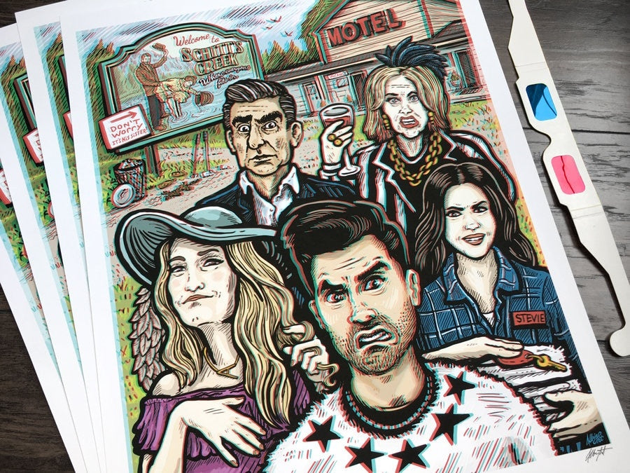 Welcome to Schitt's Creek - Limited Edition Illustrated Poster - Signed by the Artist