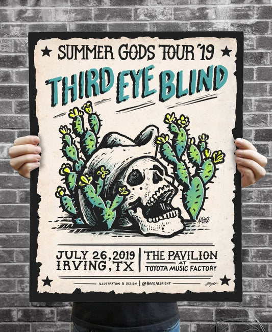 Third Eye Blind Summer Gods Tour 2019 - Live in Irving, TX, July 26 2019 - Limited ‘AP’ Artist Proof Print