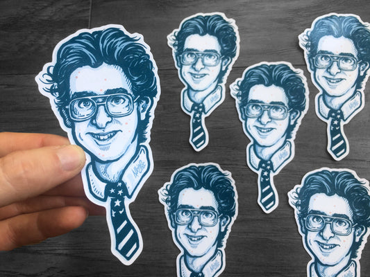 John Oliver Throwback - Portrait Drawing Sticker Decal - FREE US SHIPPING