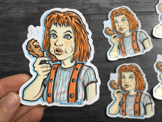 LeeLoo Chicken - Fifth Element Sticker Decal - FREE Shipping