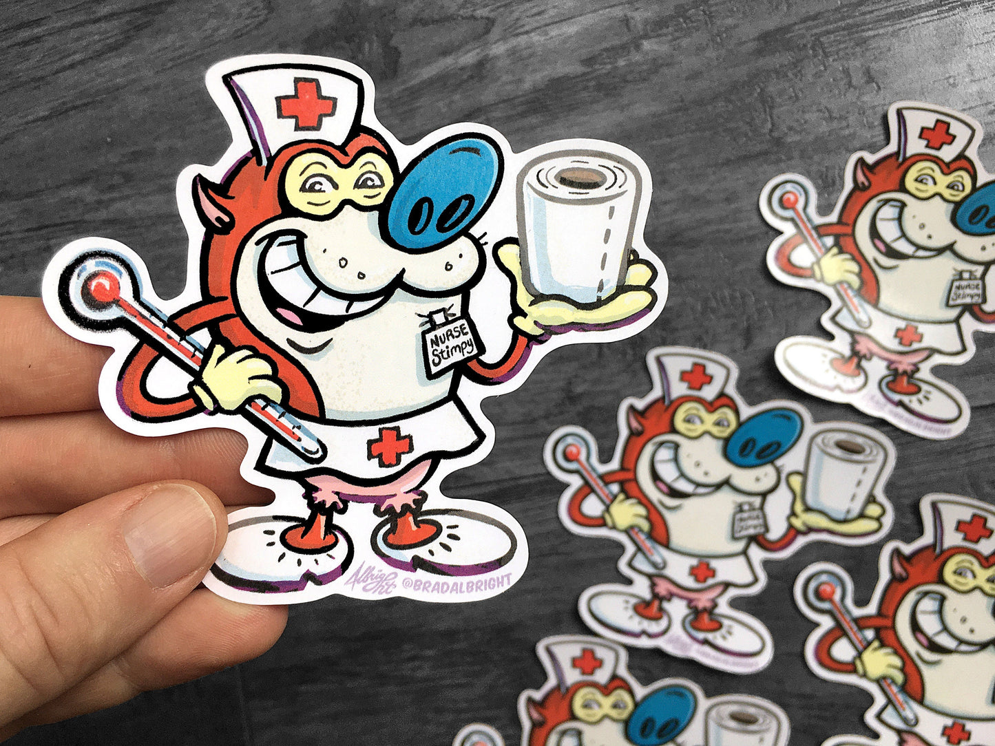 Nurse Stimpy Sticker - Weatherproof Decal - FREE US SHIPPING