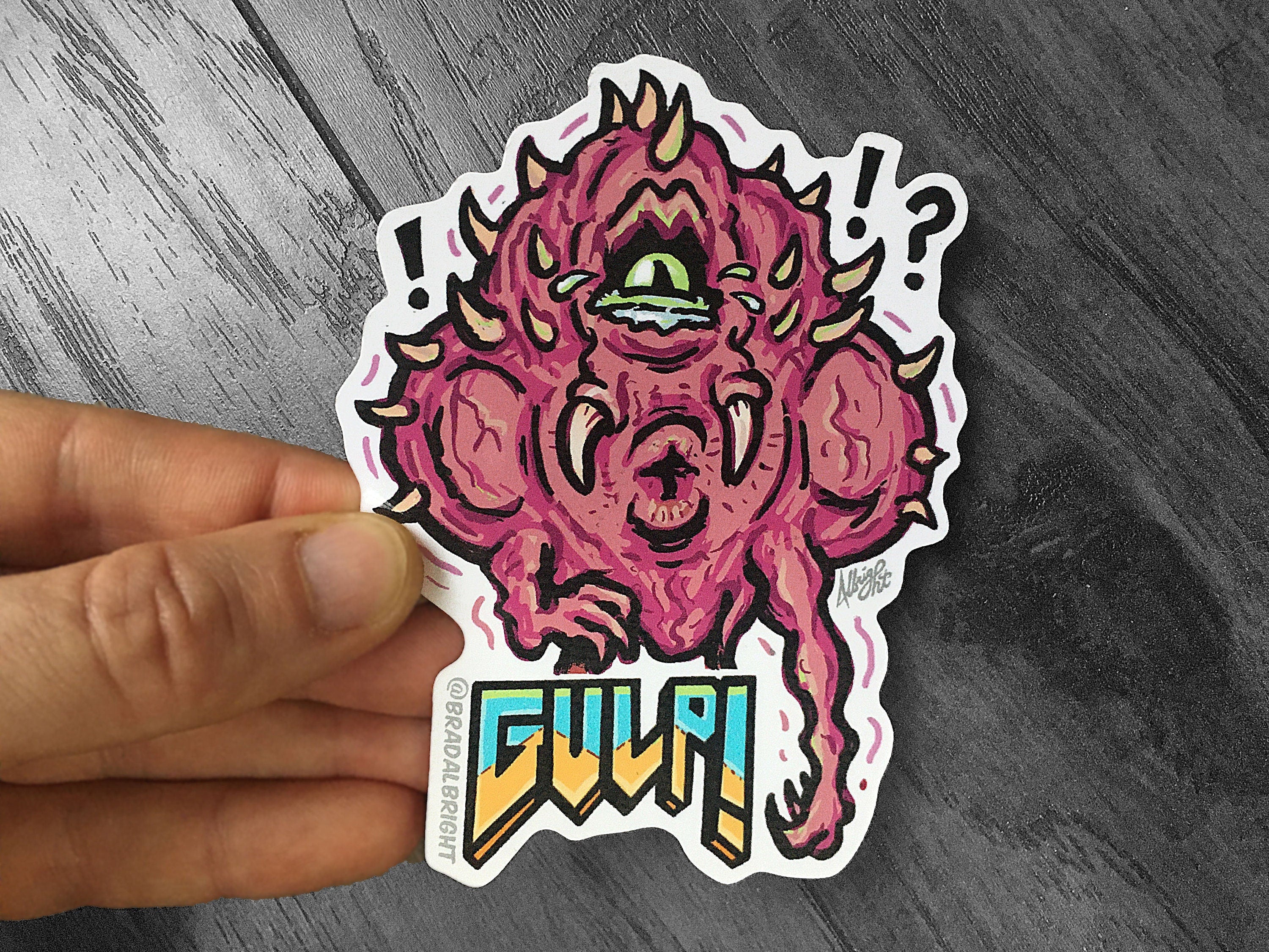 Cacodemon GULP! - Sticker Decal - Doom Eternal Demon – Albright ...