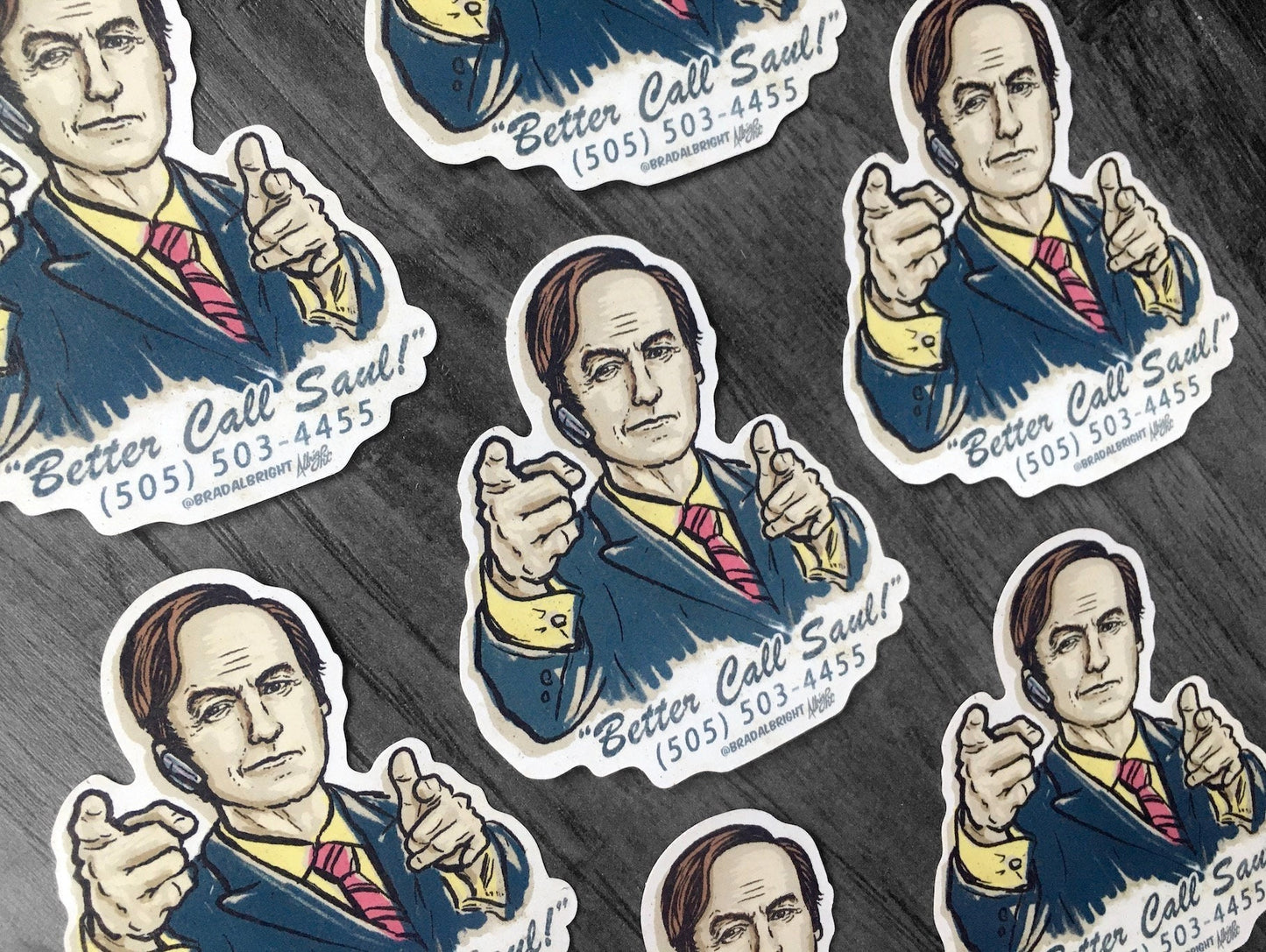 Cinnabon Gene In Hiding - Better Call Saul Sticker - Hand Drawn Illustration - Water Resistant Decal