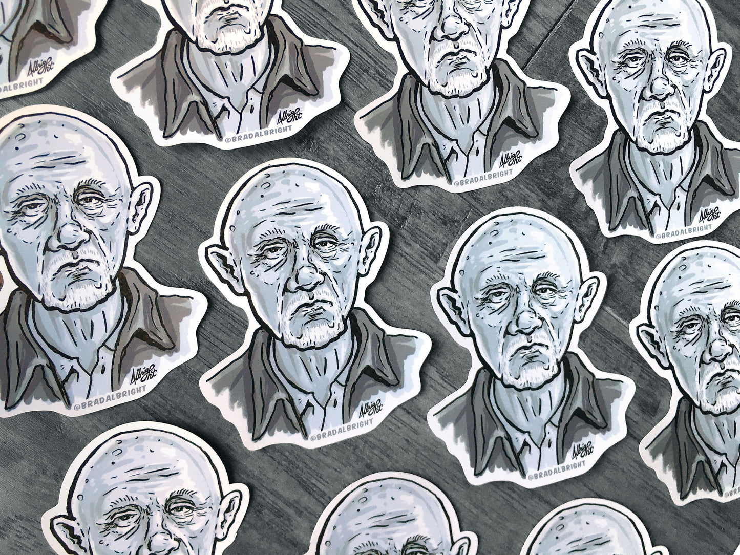 Mike Ehrmantraut - Better Call Saul Sticker - Hand Drawn Illustration - Water Resistant Decal