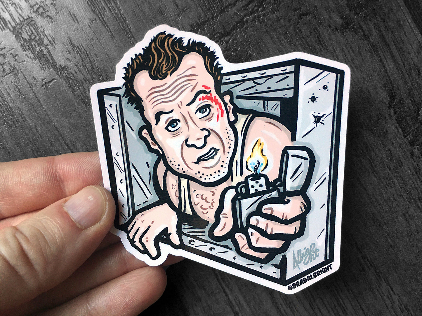 Yippee Kiy-Air Vent John McClane Die Hard - Sticker Decal