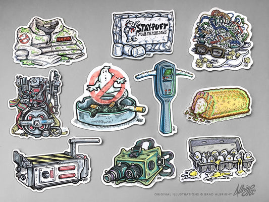 Who You Gonna Call? Ghostbusters Movie Prop Illustration Stickers - Weatherproof Decals