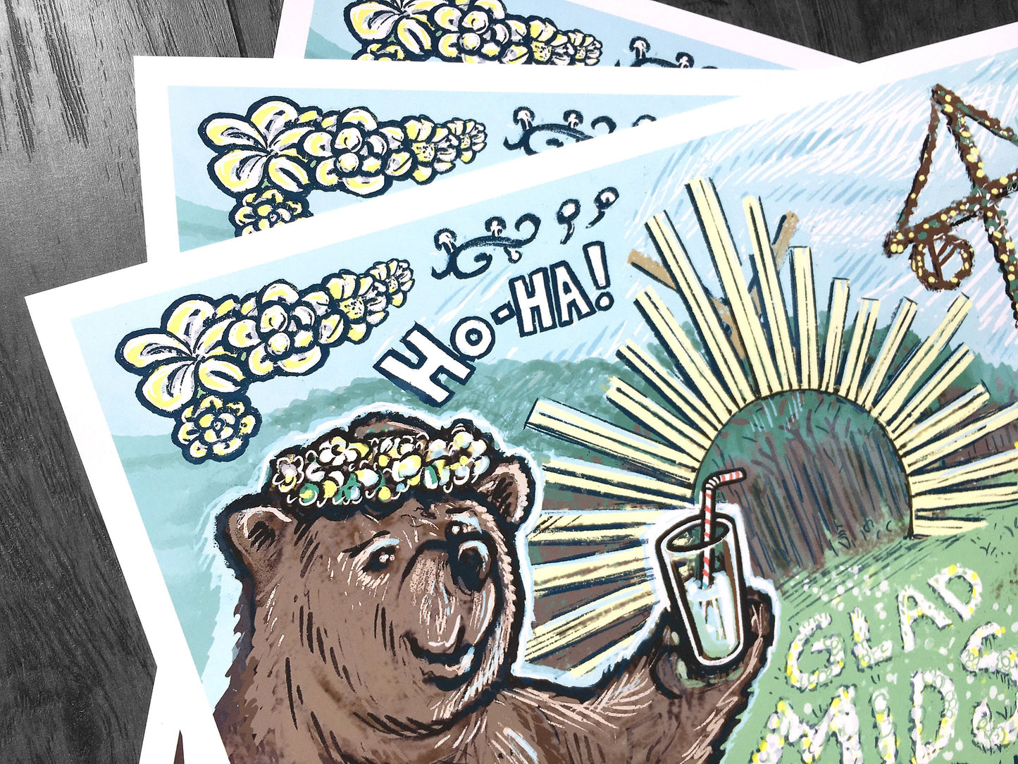 Midsommar Bear Poster - Limited Edition Archival Print - Hoha, Glad Midsommar!