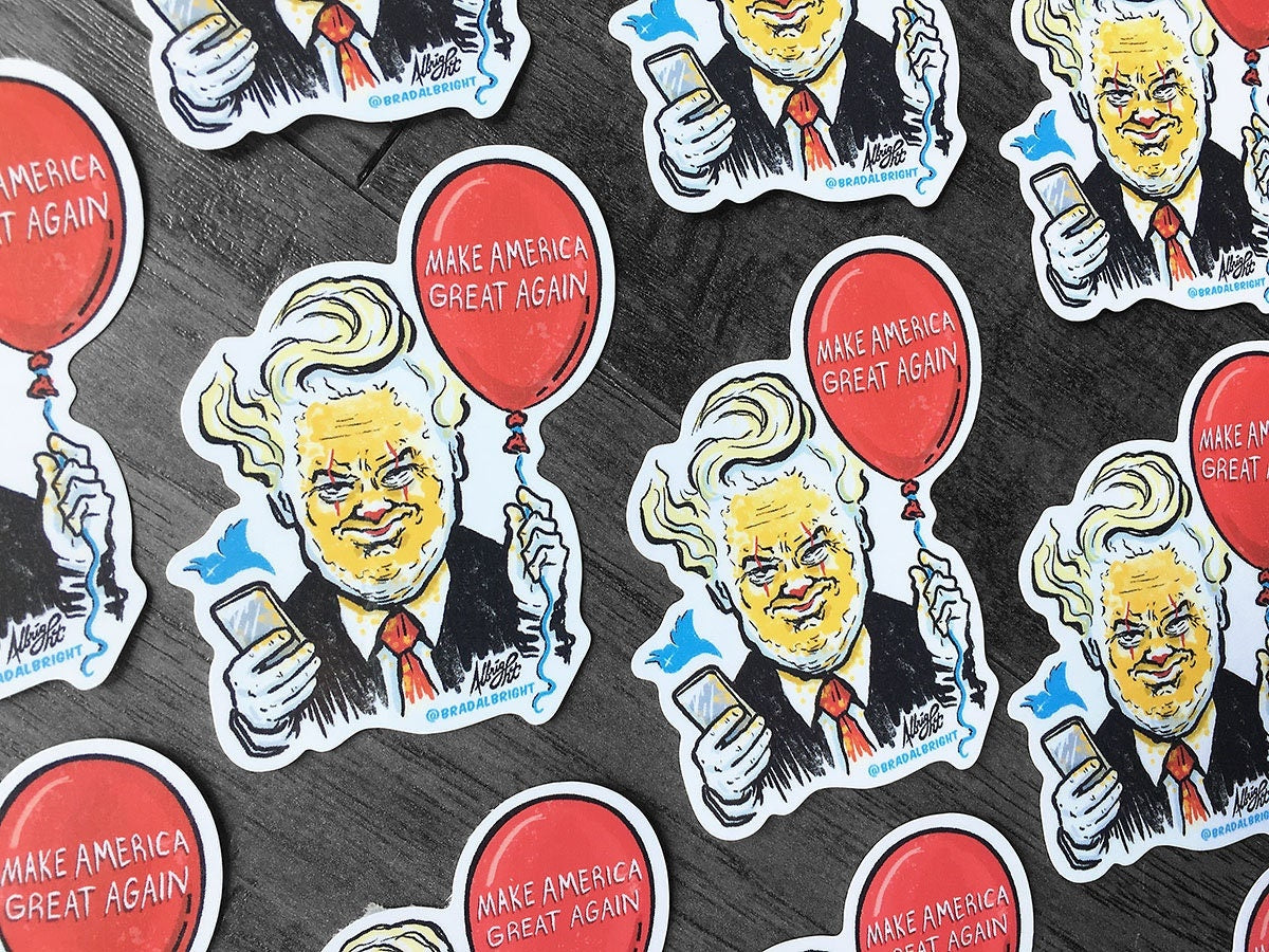 TrumPennywise - Evil Clown in Chief - Sticker Decal - FREE Shipping