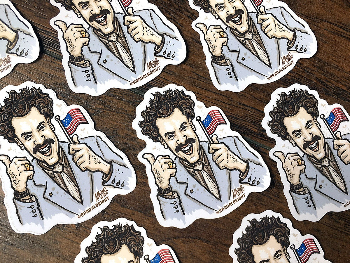 Borat 2020 Sticker - Weather Resistant Decal - FREE Shipping