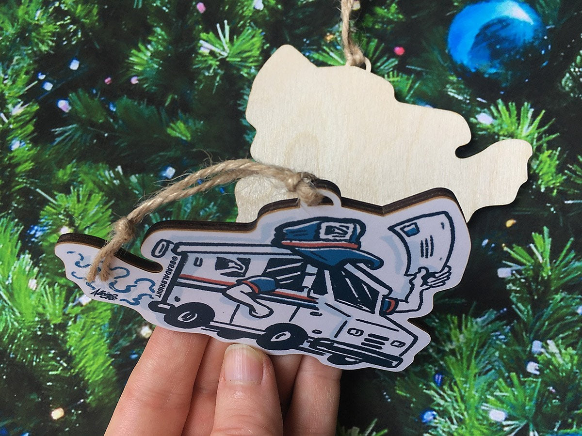 Postal Workers Forever! - Postal Truck Christmas Ornament