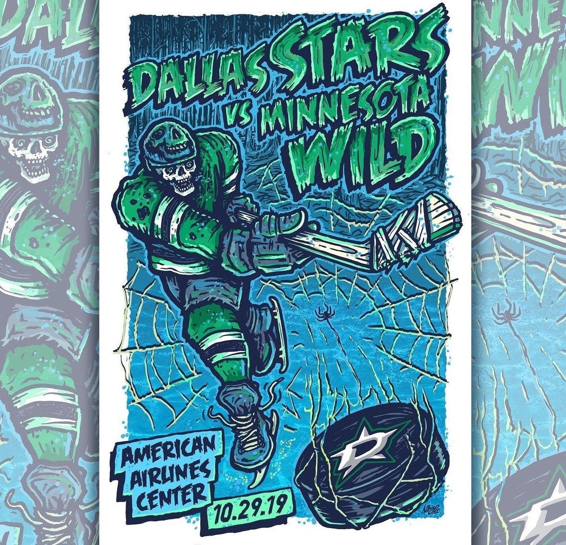 Dallas Stars Halloween Poster - Artist Proof