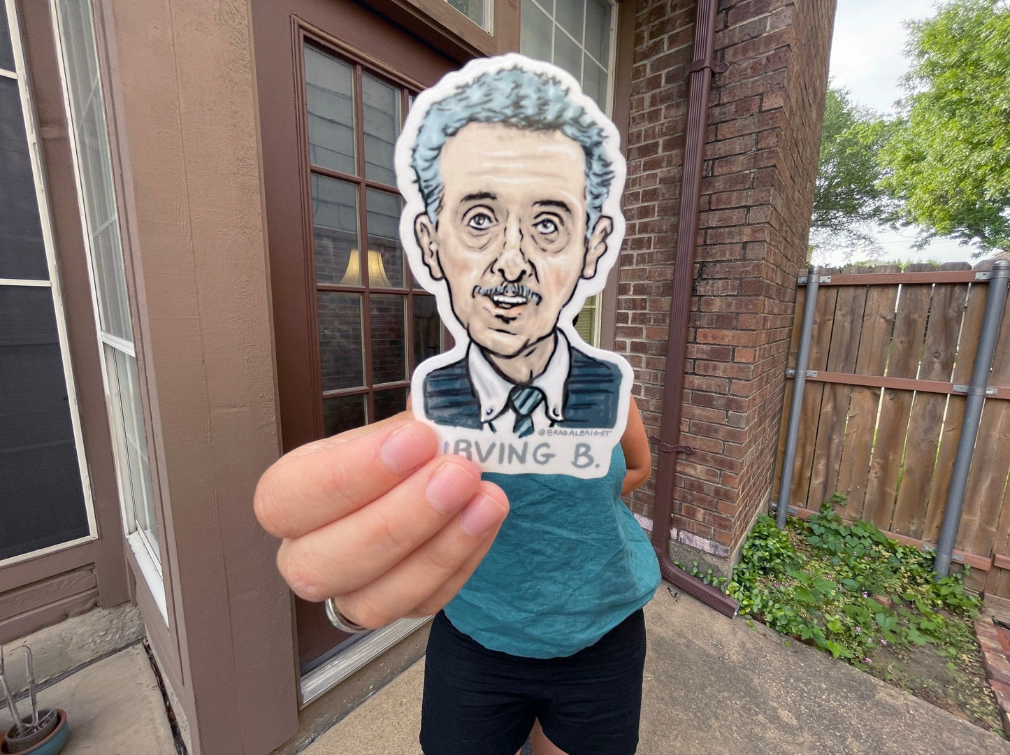 Severance Irving B Stickers - John Turturro Portrait Illustration - Waterproof Decals - FREE US SHIPPING