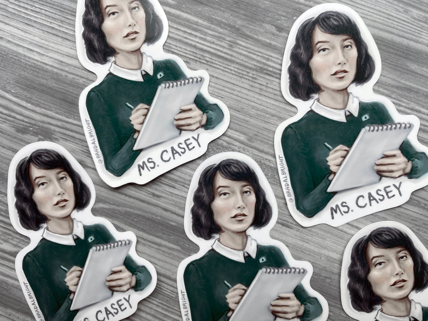 Ms Casey - Severance Sticker Illustration - Waterproof Decals & Magnets - FREE US SHIPPING