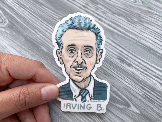 Severance Irving B Stickers - John Turturro Portrait Illustration - Waterproof Decals - FREE US SHIPPING