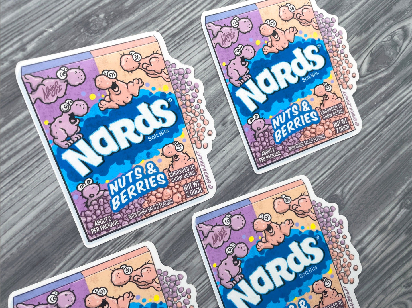 Nards Candy Sticker - Parody Product Packages - Waterproof Decals and Flexible Magnets