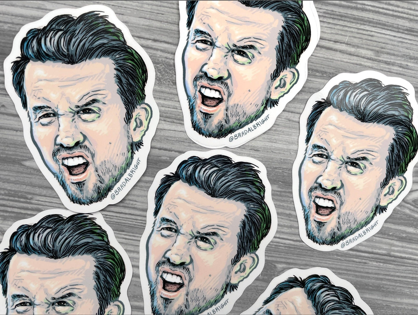 Mac Stickers & Magnets - Always Sunny Portrait Illustration