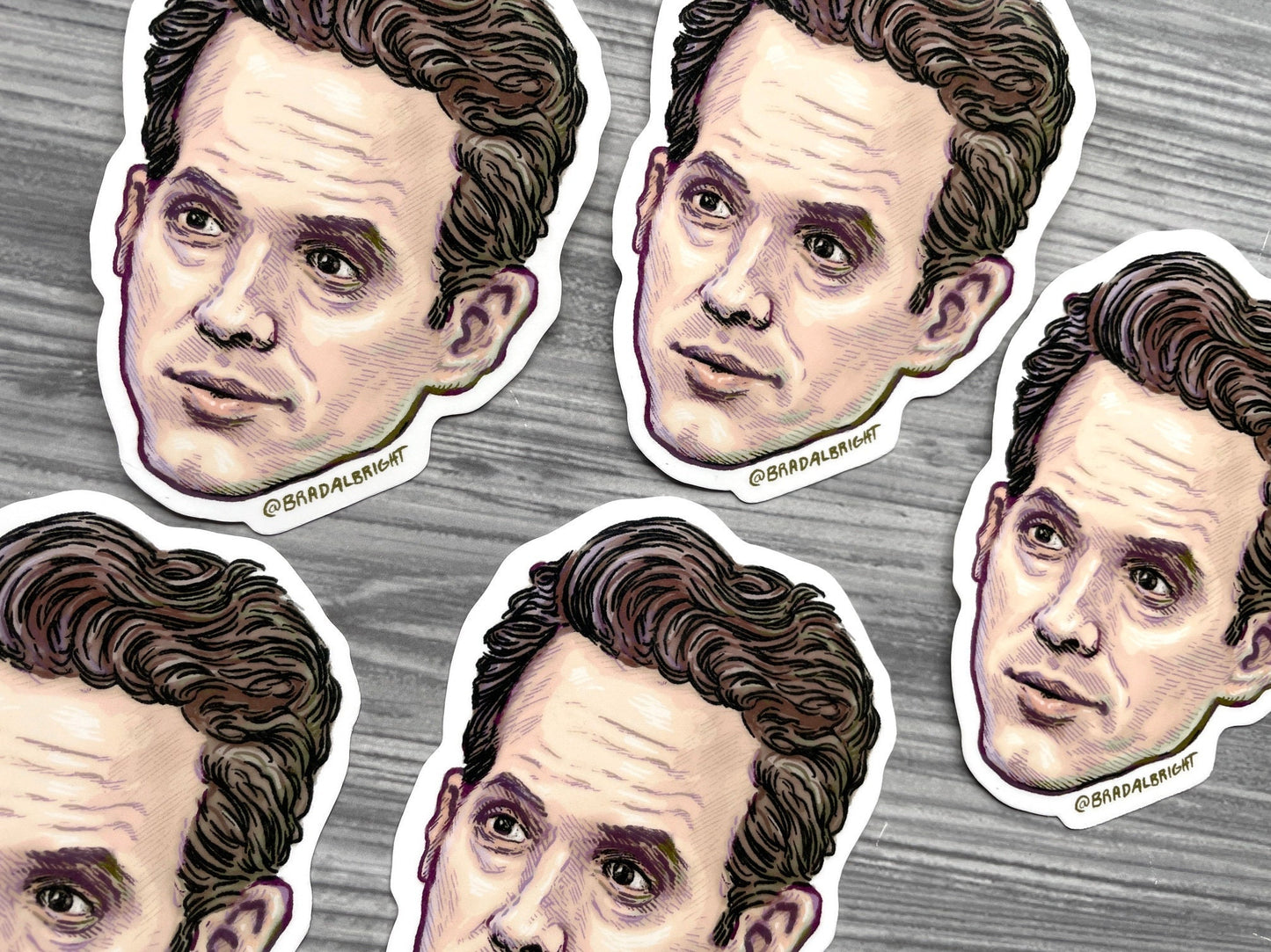 Dennis Reynolds Stickers & Magnets - Always Sunny Portrait Illustration