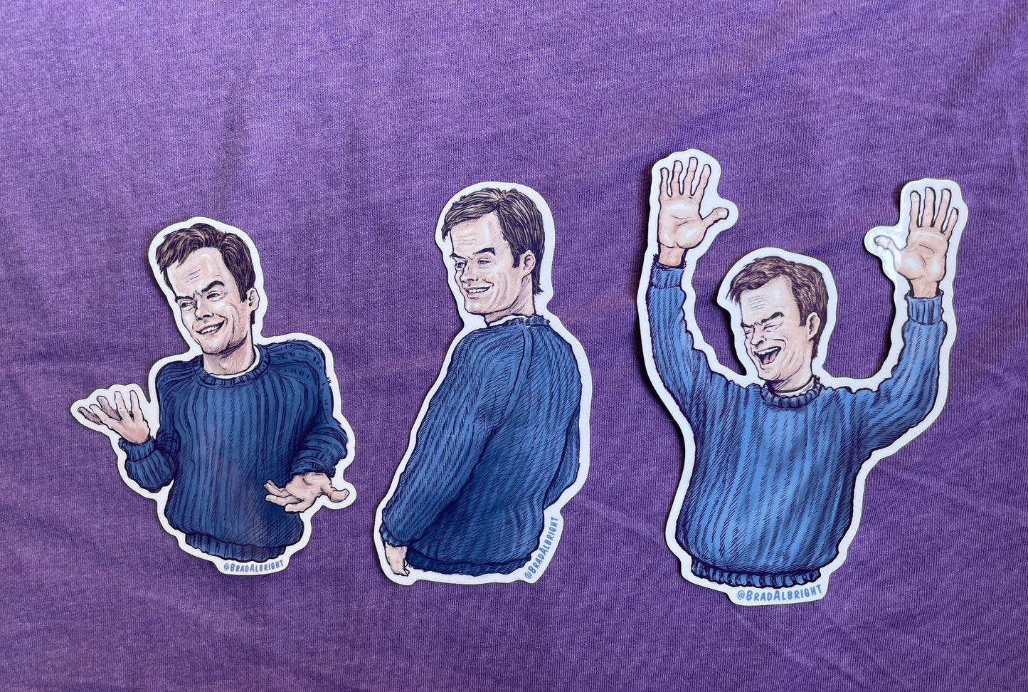 Bill Hader 'Alan' Dancing Meme  - Sticker & Magnet Sets