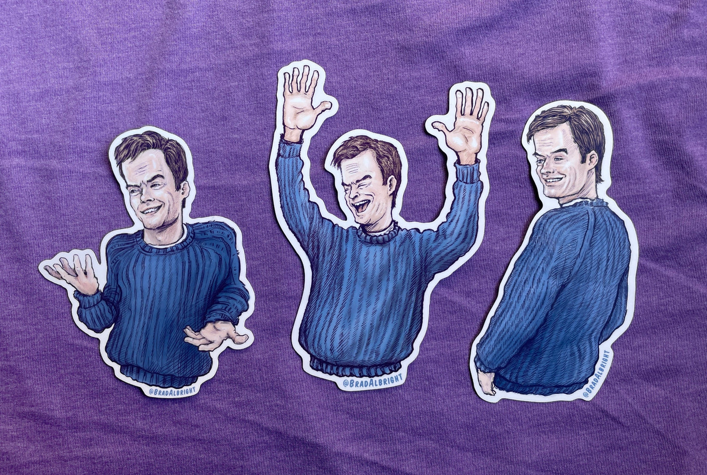 Bill Hader 'Alan' Dancing Meme  - Sticker & Magnet Sets