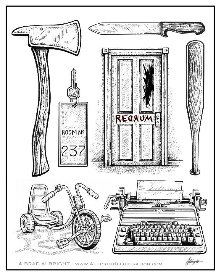 The Shining Movie Poster - Prop Illustrations